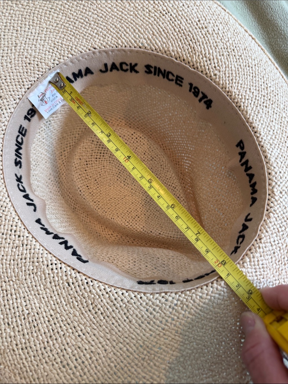 Panama Jack Beige Straw Fedora with Brown Band - Picture 7 of 8